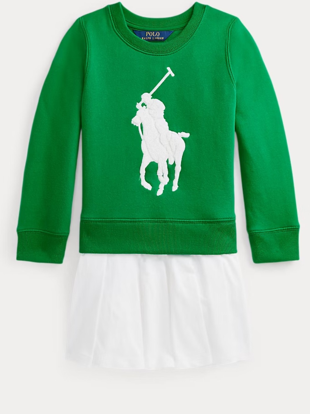 Polo Ralph Lauren Big Pony Fleece Sweatshirt Dress Girls 8-10